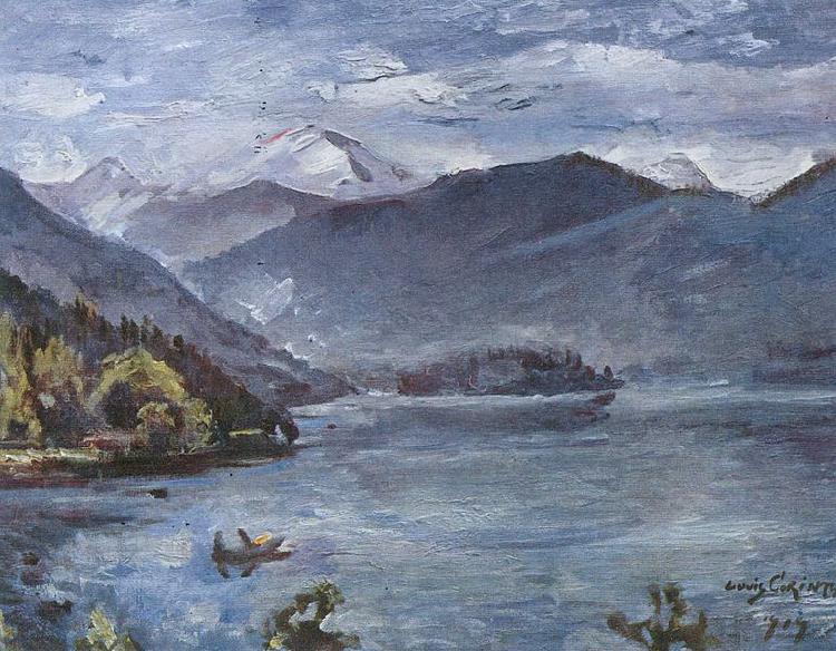 Lovis Corinth Walchensee, blaue Landschaft oil painting picture